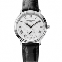 Frederique Constant zilverkleurige slimline small seconds quartz ladieswatch