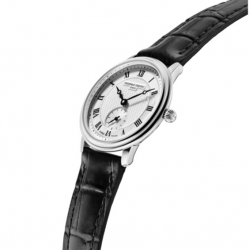 Frederique Constant zilverkleurige slimline small seconds quartz ladieswatch