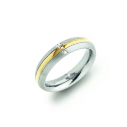 Boccia Titanium Ring met 3/0,015crt Diamant