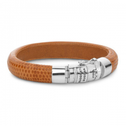 BtB leren armband Jack in Cognac  L