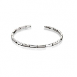 Boccia Armband Glad/Mat in Titanium
