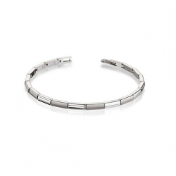 Boccia Armband Glad/Mat in Titanium
