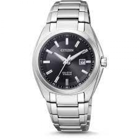 Citizen Eco Drive Titanium Horloge met Zwarte Wijzerplaat