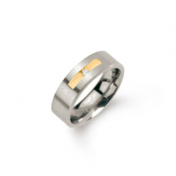 Boccia Titanium Ring met Briljant