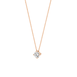 Blush rosegouden collier met zirkoniahanger - 3057RZI