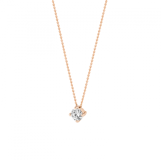 Blush rosegouden collier met zirkoniahanger - 3057RZI