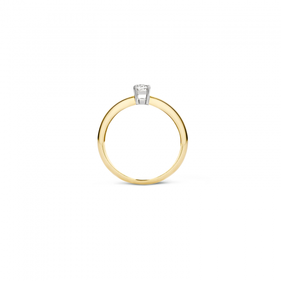 Geelgouden ring met zirkonia - maat 54 (2,8/4mm)