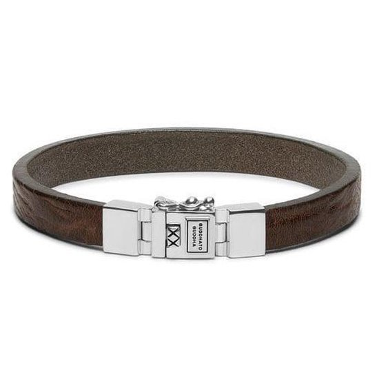 BtB cognackleurige leren armband Essential mt D