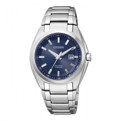 Eco-Drive Titanium Dameshorloge met Blauwe Wijzerplaat