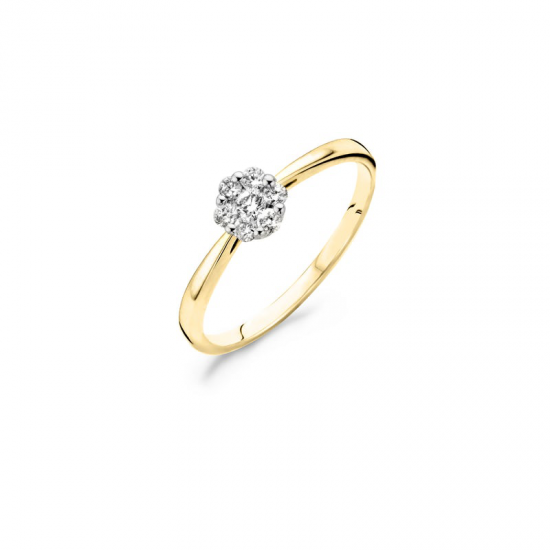 Blush Bi-color Diamant Ring 0,20crt 14K - maat 56