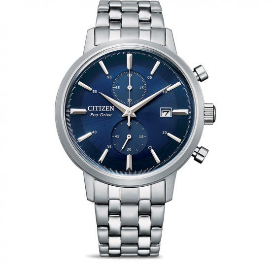 Citizen Eco-Drive Chronograaf met Blauwe Wijzerplaat