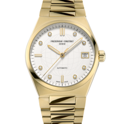 FC Highlife Ladies Automaat, Geelgoud Verguld, met 8 Diamanten 0,04crt