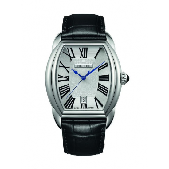 Streamline Collection, Quartz Horloge met Zwart Leren Band