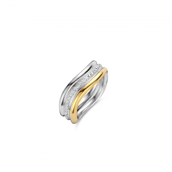 TSM Bi-color Ring met Zirkonia - maat 58