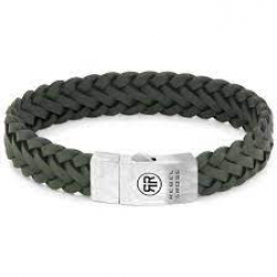 R&R Leren Armband Braided Raw Matt Ranger - maat M