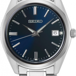 Quartz Herenhorloge met Blauwe Wijzerplaat - 100m WR