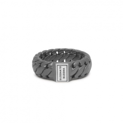 BtB Ben Small ring Black Rhodium Silver - maat 21