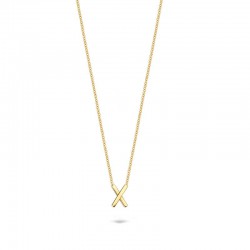 Blush geelgouden collier met kruisje - 3094YGO