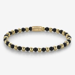 R&R Mix Black Madonna - 4mm yellow gold plated - S