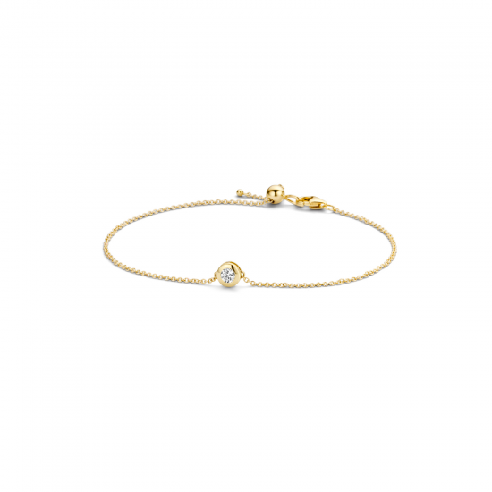 14K Geelgouden Armbandje met Zirkonia (18cm)