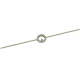 14k Witgouden Armband met Cirkel en Briljant, 0,04crt