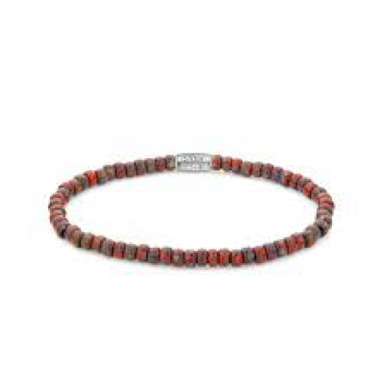 R&R Armband Glass Rocks Red Jazz - maat S