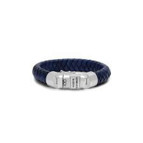 BtB Leren Armband Ben Navy - maat E+