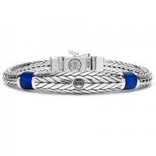 BtB Ellen XS Stone Armband met Blauw Tijgeroog - maat E