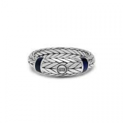 BtB Ellen Stone Ring met Blauw Tijgeroog - maat 17