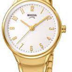 Boccia Titanium Verguld Quartz Dameshorloge