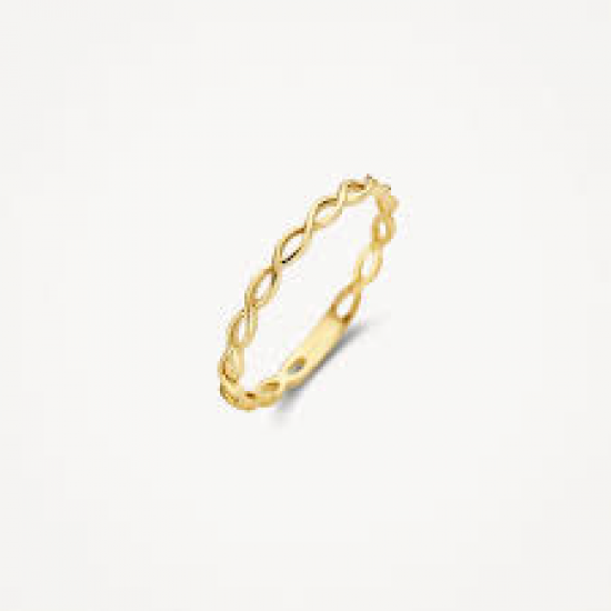 14K Geelgouden Ring, Gedraaid - maat 54