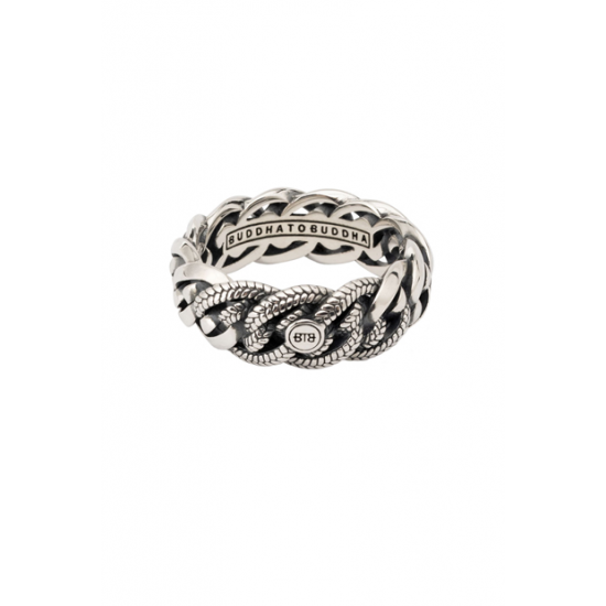 BtB Zilveren Ring Nathalie Small Texture - mt 17