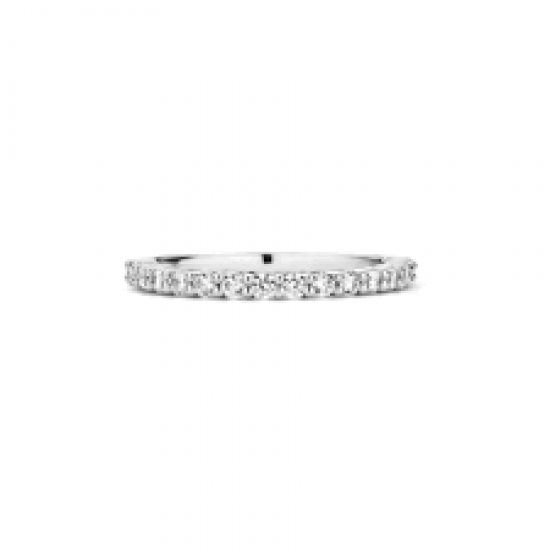 TSM Zilveren Ring met Zirkonia Solitaire Prong - mt 60