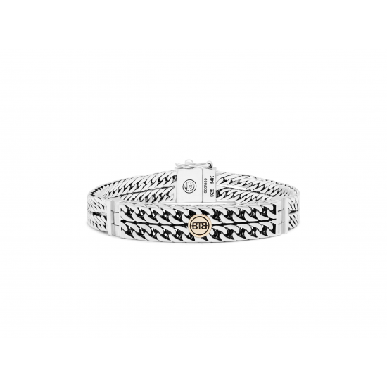 BtB Esther Double Mini Ltd Armband in Zilver met 14K Goud - maat D