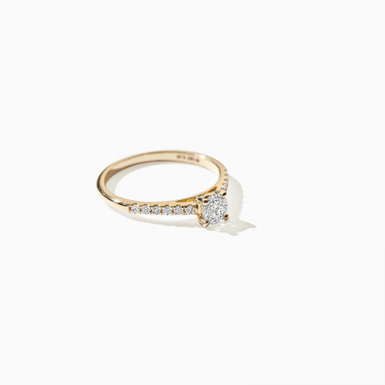 Blush 14K Ring met Labgrown Diamant - mt 54  - 0.40/0.18 TW/SI