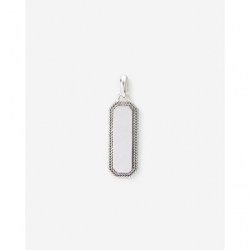 BtB Barbara Octagon Tag Pendant Zilver