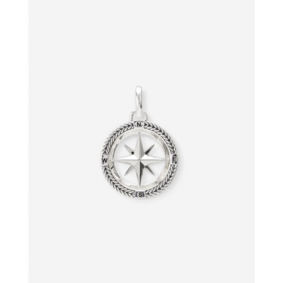 BtB Barbara Compass Pendant Zilver