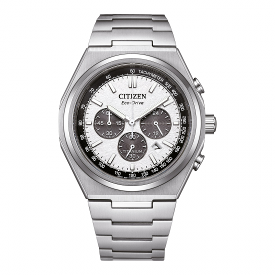 Eco-Drive Titanium Horloge met Chronograaf en Datum