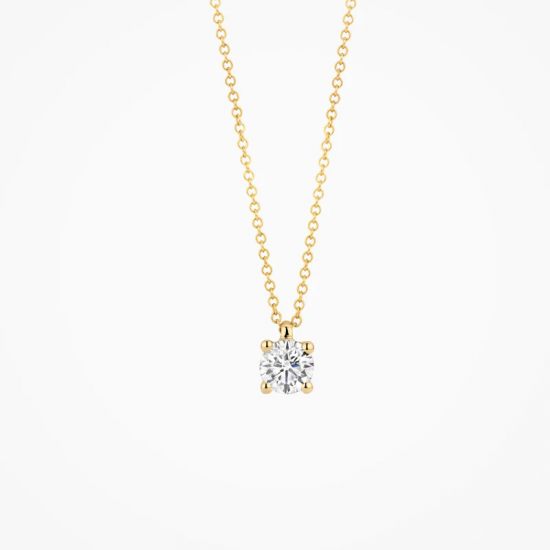 14K Collier met Labgrown Diamond Hanger - 0.30crt