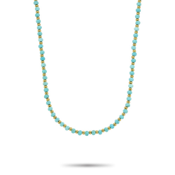 R&R Collier Mix Turquoise Gold - 40cm