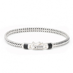 BtB Mini Gemstone Bracelet Silver Onyx - maat E