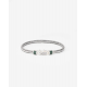 BtB Mini Gemstone Bracelet Silver Malachite - maat D