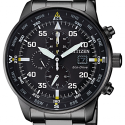 Eco-Drive Chronograaf Zwart/Staal