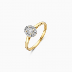 14K Geelgouden Ring met Lab Diamonds - 0,42ct - maat 56