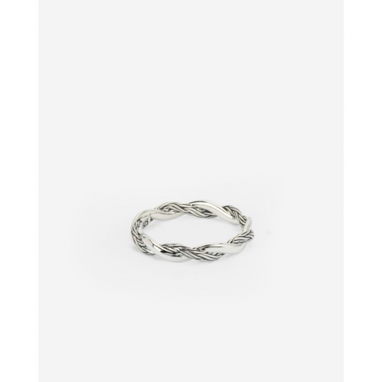 BtB Stacking Ring Katja Twist Silver - maat 16