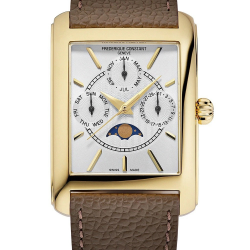 FC Classics Quartz Moonphase Verguld met Bruine Band