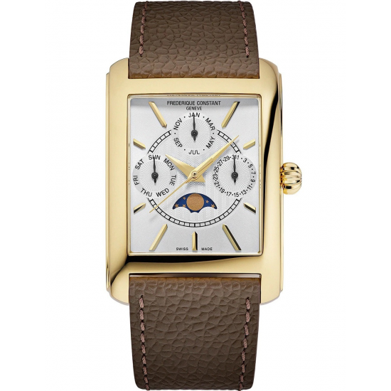 FC Classics Quartz Moonphase Verguld met Bruine Band