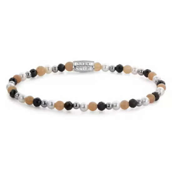 R&R Black Glam Rocks Party Silver 4mm - maat s