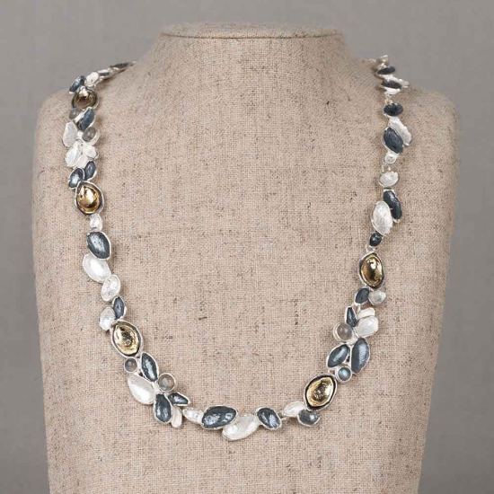 Jeh Collier Blaadjes met Labradoriet