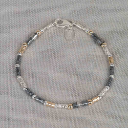 Jeh Armband Zilver Oxy +Wit - 19,5cm